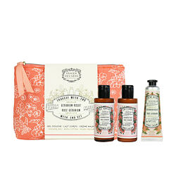 Panier des Sens Rose Géranium Krem do rąk 30 ml + SG 70 ml + BL 70 ml + Kosmetyczka W