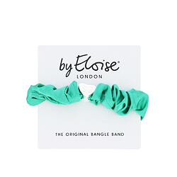 By Eloise London Silver Heart Silk Scrunchie