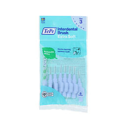 TePe Extra Soft szczoteczki międzyzębowe 3 niebieskie (0,6 mm) 8 szt