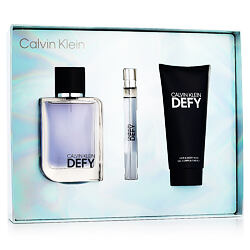 Calvin Klein Defy EDT 100 ml + EDT MINI 10 ml + żel pod prysznic do ciała i włosów 100 ml M