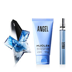 Mugler Angel EDP napełnialny 50 ml + EDP MINI flakon napełnialny 10 ml + BL 50 ml W