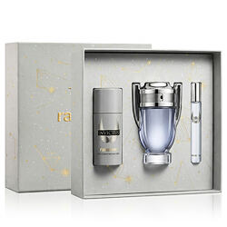 Rabanne Invictus EDT 100 ml + EDT MINI 10 ml + DEO w sprayu 150 ml M