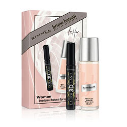 Bruno Banani Woman DEO w szkle 75 ml + Tusz do rzęs zwiększający Rimmel Extra 3D (Black) 8 ml W