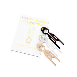 Fiona Franchimon Nº 1 Hairpin London Collection (Brown, Transparent, Soft Beige) 3 szt