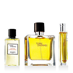 Hermès Terre D'Hermès Parfum 75 ml + Parfum 15 ml + ŻP do ciała i włosów 40 ml M