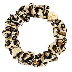 By Eloise London Gold Heart Silk Scrunchie
