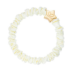 By Eloise London Gold Star Skinny Silk Scrunchie