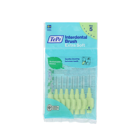 TePe Extra Soft szczoteczki międzyzębowe 5 zielone (0,8 mm) 8 szt