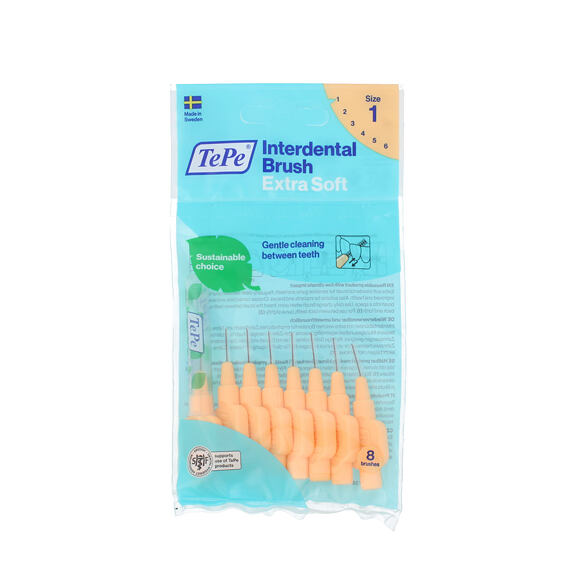 TePe Extra Soft szczoteczki międzyzębowe 1 pomarańczowe (0,45 mm) 8 szt