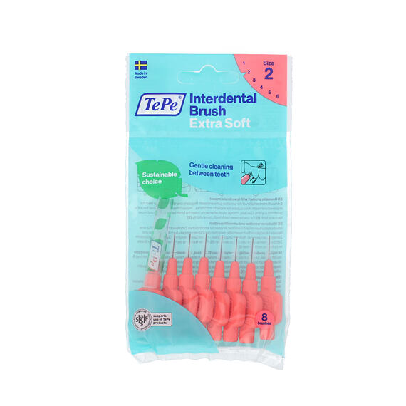 TePe Extra Soft szczoteczki międzyzębowe 2 czerwone (0,5 mm) 8 szt