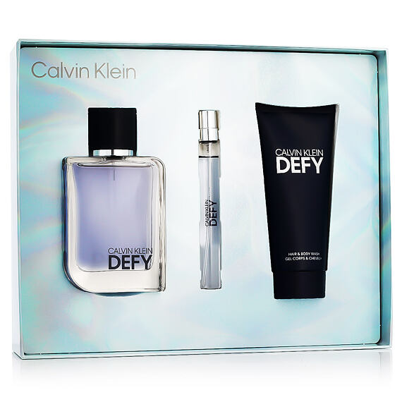 Calvin Klein Defy EDT 100 ml + EDT MINI 10 ml + żel pod prysznic do ciała i włosów 100 ml M