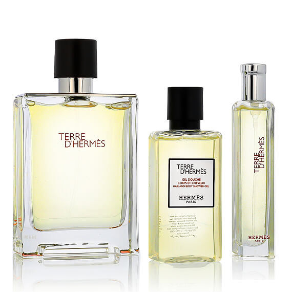 Hermès Terre D'Hermès EDT 100 ml + EDT 15 ml + żel pod prysznic do ciała i włosów 40 ml M