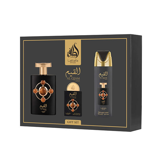 Lattafa Pride Al Qiam Gold EDP 100 ml + EDP 20 ml + DEO w sprayu 200 ml U