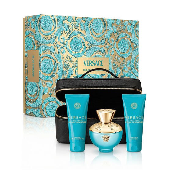 Versace Pour Femme Dylan Turquoise EDT 100 ml + SG 100 ml + żel do ciała 100 ml + Kosmetyczka W