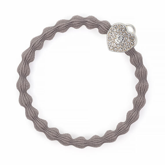 By Eloise London Silver Bling Heart Lock