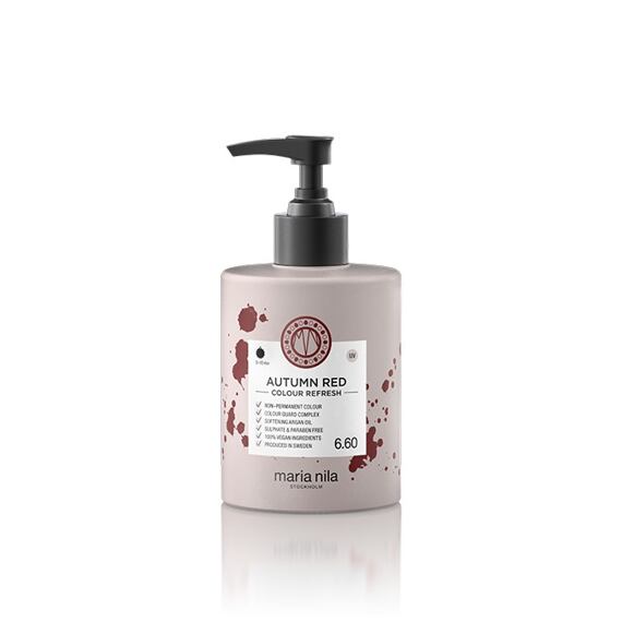 Maria Nila Colour Refresh odżywcza maska do włosów z pigmentami koloru Autumn Red 300 ml
