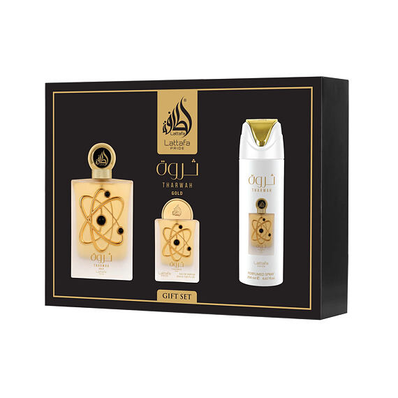 Lattafa Pride Tharwah Gold EDP 100 ml + EDP 20 ml + spray do ciała 200 ml U