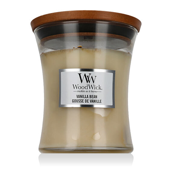 WoodWick Medium Hourglass Candles świeca zapachowa Vanilla Bean 275 g (wada zabarwienia)