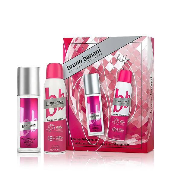 Bruno Banani Pure Woman DEO w szkle 75 ml + DEO w sprayu 150 ml W