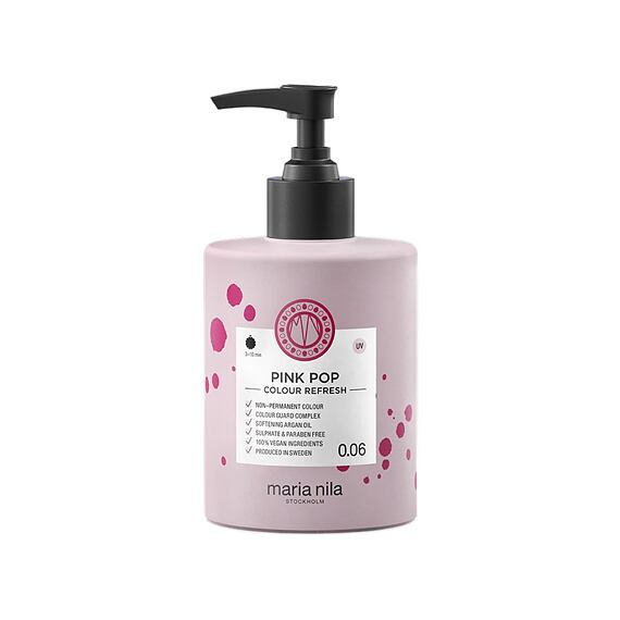 Maria Nila Colour Refresh odżywcza maska do włosów z pigmentami koloru Pink Pop 300 ml
