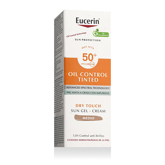 Eucerin Sun Protection Oil Control Tinted tonujący żel-krem przeciwsłoneczny SPF 50+ 50 ml