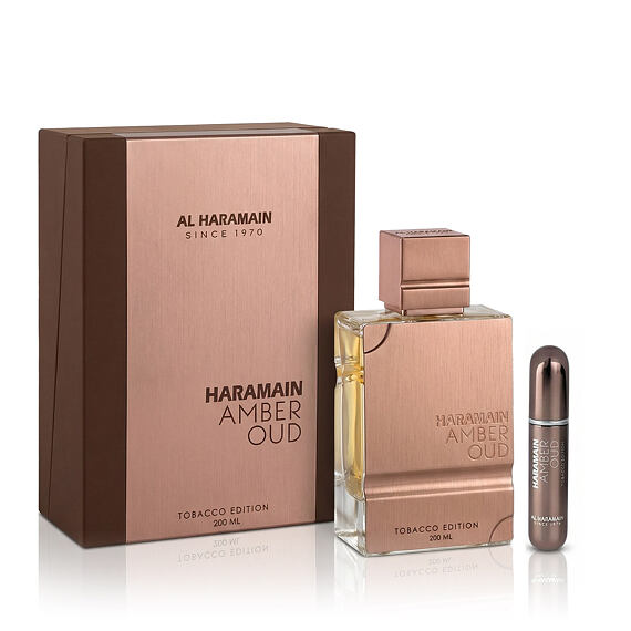 Al Haramain Amber Oud Tobacco Edition EDP 200 ml + Kieszonkowy spray do wielokrotnego napełniania U