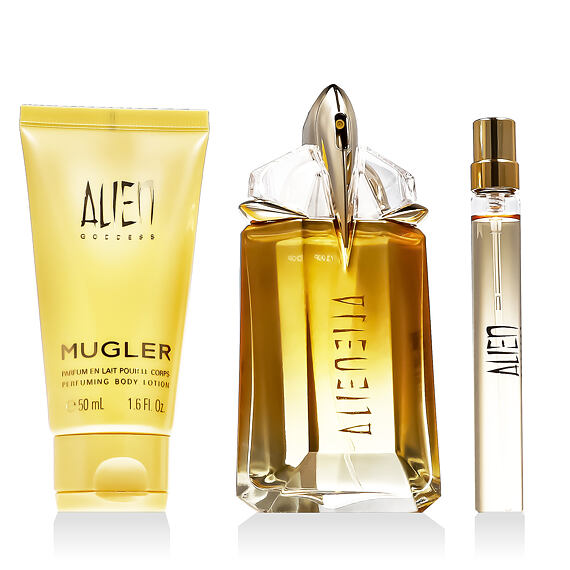 Mugler Alien Goddess EDP napełnialny 60 ml + EDP MINI flakon napełnialny 10 ml + BL 50 ml W