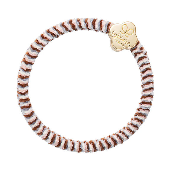 By Eloise London Velvet Gold Quatrefoil Soft Neutrals