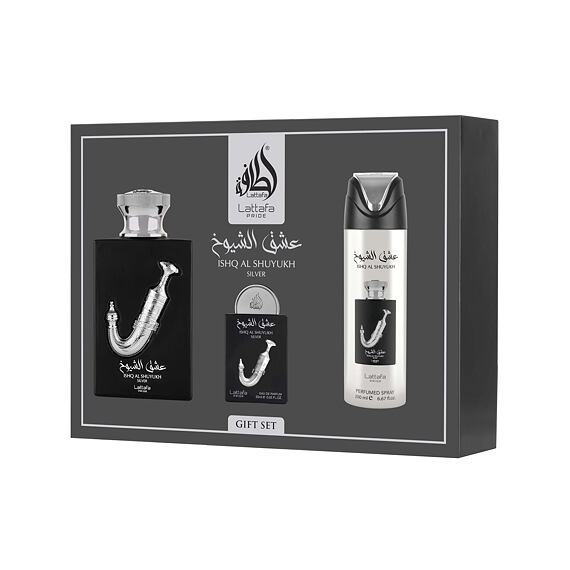 Lattafa Pride Ishq Al Shuyukh Silver EDP 100 ml + EDP 20 ml + DEO w sprayu 200 ml U