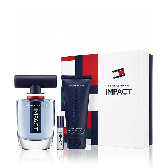 Tommy Hilfiger Impact EDT 100 ml + EDT MINI 4 ml + żel pod prysznic do ciała i włosów 100 ml M