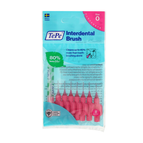 TePe Original szczoteczki międzyzębowe 0 różowe (0,4 mm) 8 szt