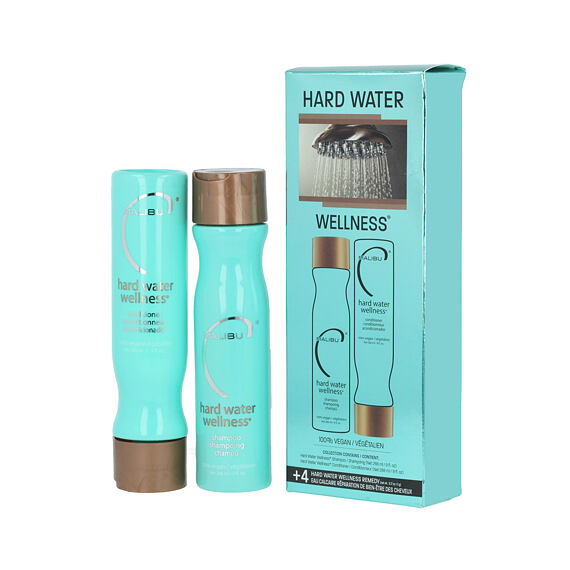 Malibu C Hard Water Wellness Collection Szampon 266 ml + Odżywka 266 ml + saszetka 4 × 5 g