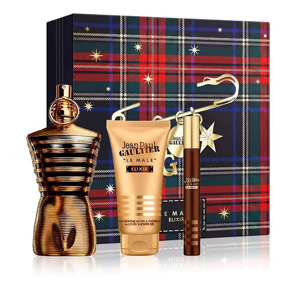 Jean Paul Gaultier Le Male Elixir Perfum 125 ml + Perfum MINI 10 ml + SG 75 ml M