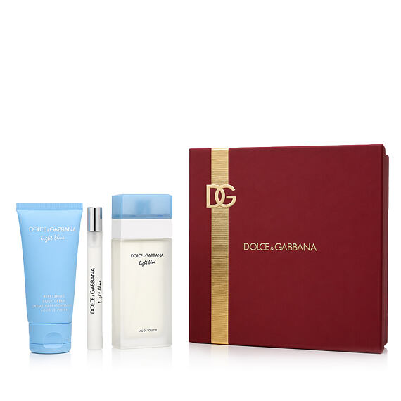 Dolce & Gabbana Light Blue EDT 100 ml + EDT MINI 10 ml + krem do ciała 50 ml W