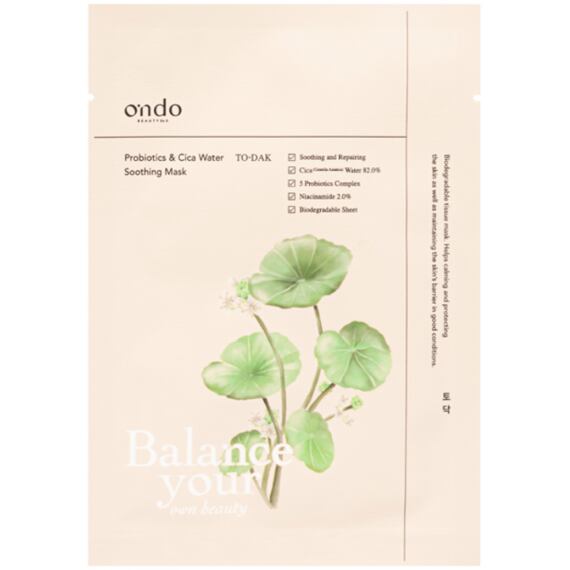 Ondo Beauty 36.5 TO-DAK Probiotics & Cica Water Soothing Mask 25 g