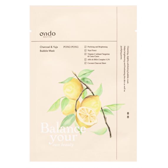 Ondo Beauty 36.5 PONG-PONG Charcoal and Yuja Bubble Mask 25 g