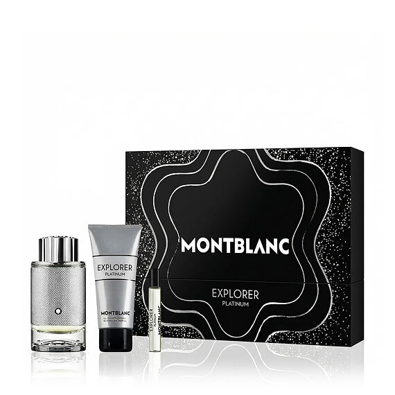 Montblanc Explorer Platinum EDP 100 ml + EDP MINI 7,5 ml + żel pod prysznic do ciała i włosów 100 ml