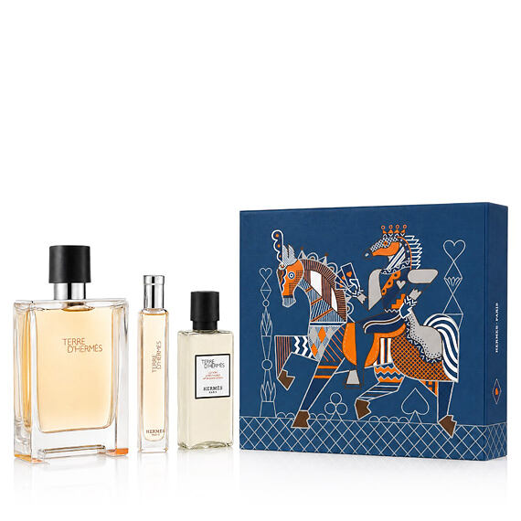 Hermès Terre D'Hermès EDT 100 ml + EDT 15 ml + żel pod prysznic do ciała i włosów 40 ml M