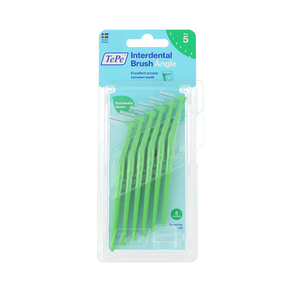 TePe Angle szczoteczki międzyzębowe 5 zielone (0,8 mm) 6 szt