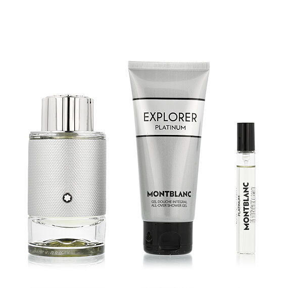 Montblanc Explorer Platinum EDP 100 ml + EDP MINI 7.5 ml + żel pod prysznic do ciała i włosów 100 ml