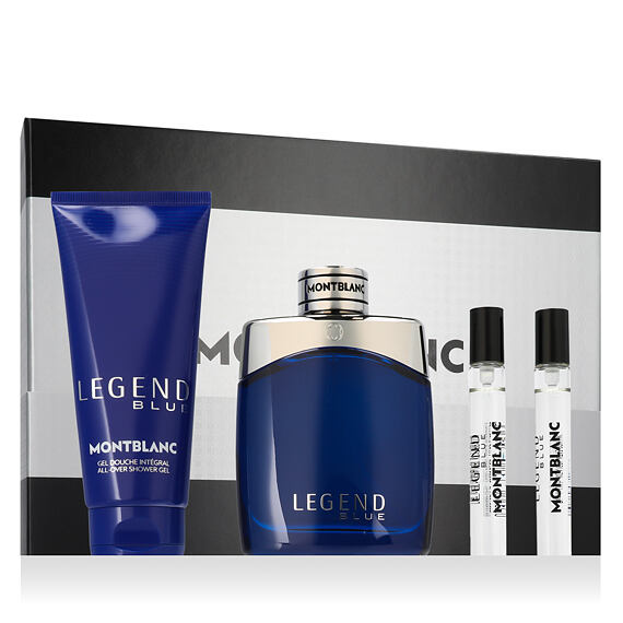 Montblanc Legend Blue EDP 100 ml + żel pod prysznic do ciała i włosów 100 ml + EDP MINI 2 x 7,5 ml M