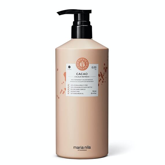 Maria Nila Colour Refresh odżywcza maska do włosów z pigmentami koloru Cacao 750 ml
