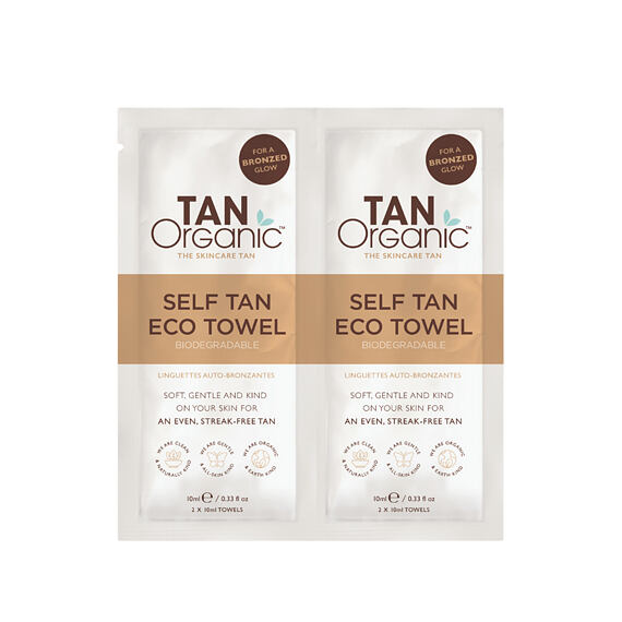 TanOrganic Self Tan Eco Towels 2 x 10 ml