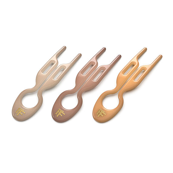 Fiona Franchimon Nº 1 Hairpin London Collection (Satin Sand, Smooth Caramel, Soft Beige) 3 szt