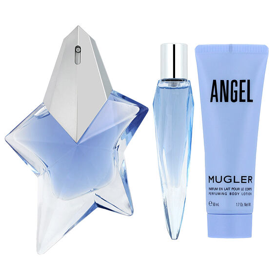 Mugler Angel EDP napełnialny 50 ml + EDP MINI flakon napełnialny 10 ml + BL 50 ml W