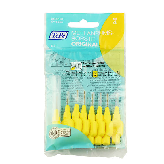 TePe Original szczoteczki międzyzębowe 4 žlté (0,7 mm) 8 szt