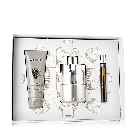 Azzaro Wanted EDP 100 ml + EDP MINI 10 ml + żel pod prysznic do ciała i włosów 75 ml M