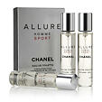 Chanel Allure Homme Sport EDT Zestaw podróżny: 2 wkłady po 20 ml + atomizer z wkładem 20 ml M