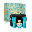 Versace Pour Femme Dylan Turquoise EDT 100 ml + SG 100 ml + żel do ciała 100 ml + Kosmetyczka W - Flower Ornament Cover