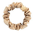 By Eloise London Gold Star Silk Scrunchie - Sand
